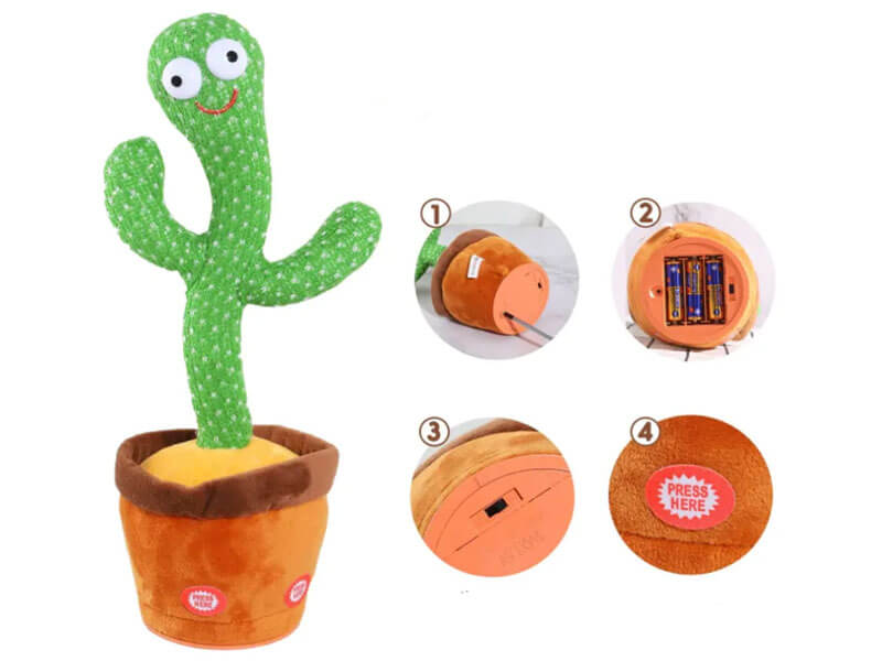 Dancing cactus детска музичка играчка